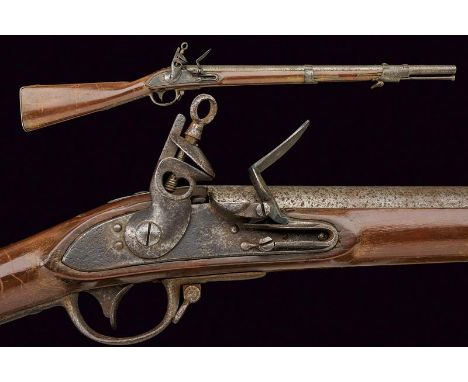 An 1812 model Springfield flintlock gun, dating: 1817, provenance: USA, dating: 1817, provenance: USA, Round, smooth, 17 mm c