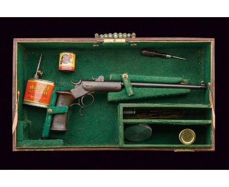 A cased breech loading Francotte target pistol, dating: 1875-1890, provenance: Liege, dating: 1875-1890, provenance: Liege, R