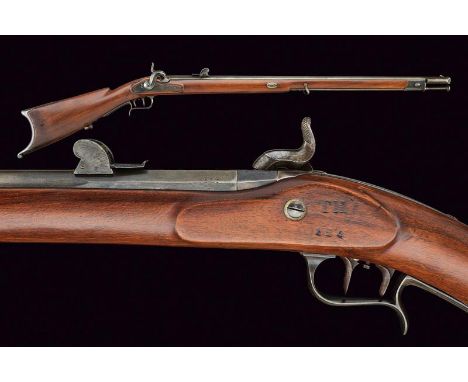 A 1851 model federal cabine, dating: , provenance: Swiss, dating: , provenance: Swiss, Rifled, octagonal at the base, then ro