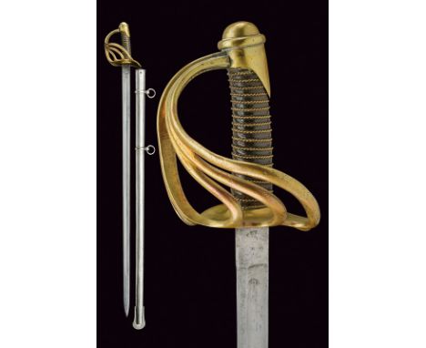 A cavalry sword, dating: 1846, provenance: Naples, dating: 1846, provenance: Naples, Straight, single-and false-edged blade w