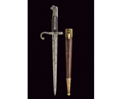 A Vetterli's bayonet of the African colonial troops, dating: late 19th Century, provenance: Italy, dating: late 19th Century,