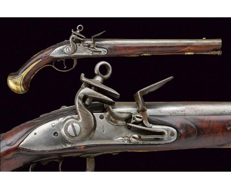 A dragoon's flintlock pistol, dating: Second half of the 18th Century, provenance: Kingdom of Naples, dating: Second half of 