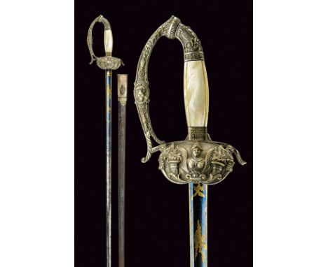 A small sword, dating: 19th Century, provenance: Papal States, dating: 19th Century, provenance: Papal States, Straight, sing