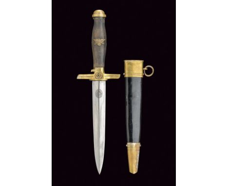 A 'Postschutz' dagger, dating: 20th Century, provenance: Germany, dating: 20th Century, provenance: Germany, Straight blade w