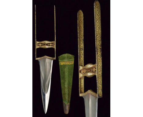 A fine katar, dating: 18th Century, provenance: Bundi, dating: 18th Century, provenance: Bundi, Straight, double-edged blade 