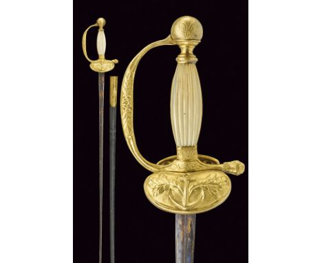 An 1819 model navy officer's small sword, dating: first quarter of the 19th Century, provenance: France, dating: first quarte