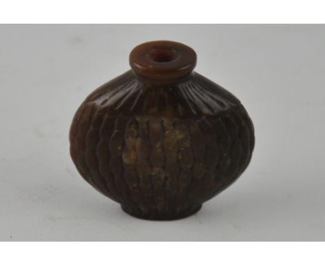A Chinese snuff bottle made  from the Xinjiang jade