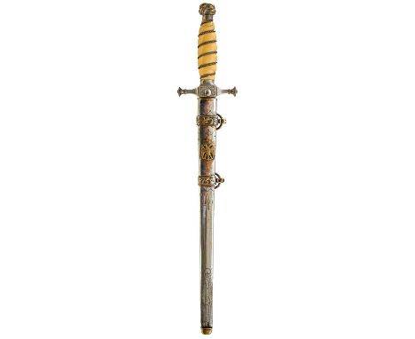 25.5cm flattened diamond section blade etched with scrolling foliage, crest and cypher, regulation plated hilt with wire-boun
