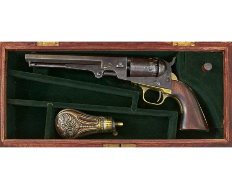 6.5inch sighted octagonal barrel stamped with the manufacturer's details on the top flat, white metal fore-sight, the left si