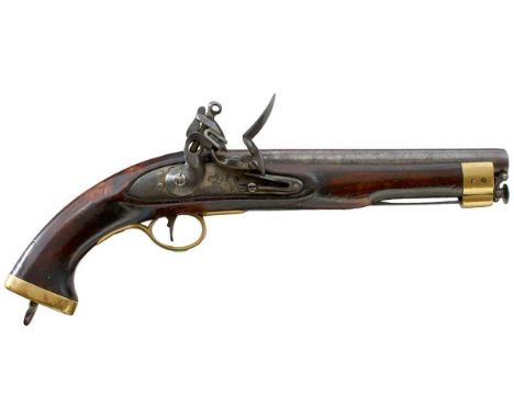 9inch barrel, lock stamped with the E.I.C. lion and an ordnance mark, full stock with regulation brass mounts, the butt cap w