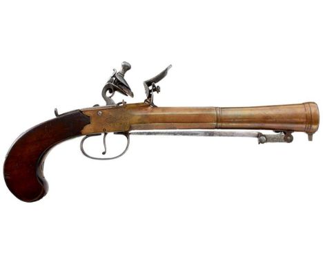 7.5inch two-stage barrel with flared ring turned muzzle, fitted with an under sprung bayonet released by the sliding trigger 