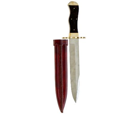 20.5cm blade, double edged towards the tip, stamped DAVID NORTH SHEFFIELD ENGLAND to the forte, characteristic white metal hi