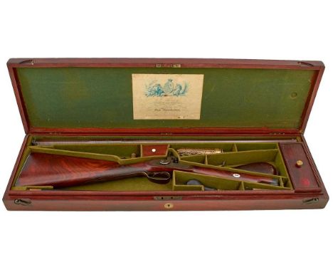 30.5inch sighted three-stage browned damascus barrel engraved I. PURDEY NO. 314 1/2 OXFORD STREET LONDON, platinum lined colo