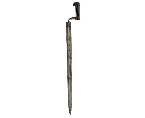 59.5cm fullered blade, together with a Brown Bess socket bayonet by K&amp;A with Inspector's stamps and a further socket bayo