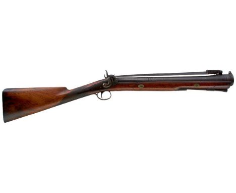 16.5inch three-stage barrel with ringed muzzle fitted with top-sprung bayonet, scroll engraved back-action lock engraved with