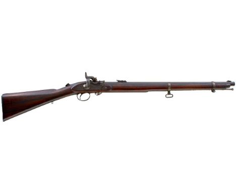25inch sighted barrel fitted with ramp and ladder rear sights, engraved WHITWORTH PATENT and stamped .450 and .483 on either 