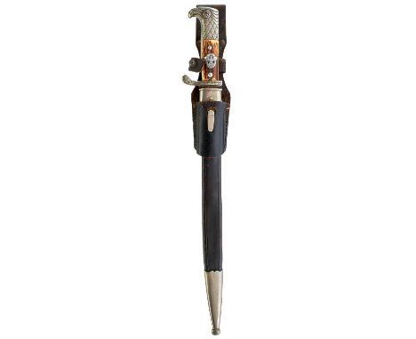 33cm fullered blade by Eickhorn, regulation nickel hilt, the crossguard stamped SMe 30, now scored through, two-piece riveted