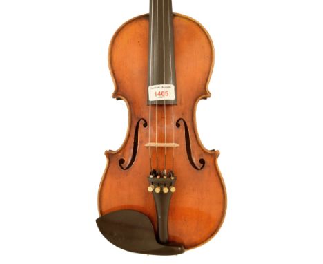 Hungarian violin by and labelled Paulo Racz, Paganini Music, Budapest...Model: Landolfi, the two piece back of faint medium c