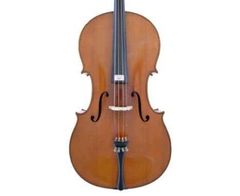 Good German violoncello labelled Vitelli, Dresden 1897, Modell: Antonius Stradivarius, the two piece back of medium curl with