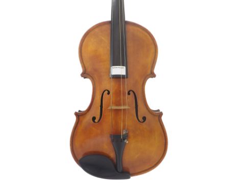 Contemporary Tertis style model viola by and labelled Ronaldo Mancini, 1970, no. 11, with chevron purfling, 16 7/8", 42.90cm