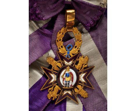 Ausländische Orden &amp; Ehrenzeichen - Spanien : Orden der Königin Maria - Luisa. Ordenskreuz, Gold und Emaille. An besonder