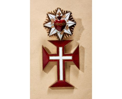 Ausländische Orden &amp; Ehrenzeichen - Portugal : Portugal: Christus Orden: Frühes Kommandeurkreuz.Gold und Emaille, ohne Ba