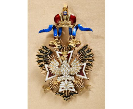 Ausländische Orden &amp; Ehrenzeichen - Russland/Zarenreich : Zarenreich Rußland: Weisser Adler Orden. Ordensdekoration. Gold