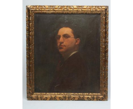 SCOTTISH SCHOOL (Early 20th Century), Portrait of a Man, possibly John Logie Baird, half length, oil on canvas, unsigned, 24"