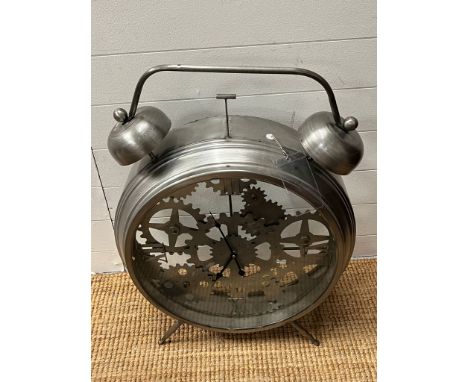 A Contemporary battery powered Think Tank Clock Height 81cm x Diameter 60cm