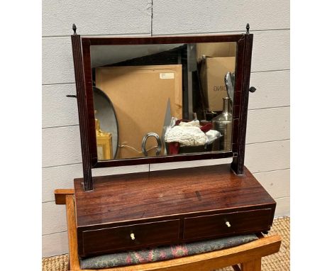 An Edwardian mahogany two drawers bathroom mirror 