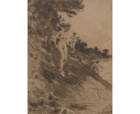 
	
		ANDERS ZORN (SWEDISH 1860-1920)
		FRIGHTENED (ASPLUND 248)
		Etching, 1912
		Signed in pencil
		Plate: 20 x 14.5cm (7¾ x