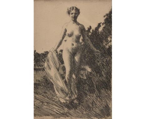 
	
		ANDERS ZORN (SWEDISH 1860-1920)
		L'ETE (ASPLUND 211)
		Etching, 1907
		Signed in pencil
		Plate: 17.5 x 12cm (6¾ x 4½ i