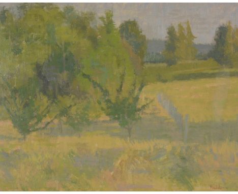 
	
		λ&nbsp;ROBERT BUHLER (BRITISH 1916-1989) 
		EVENING SUN, GROOMBRIDGE 
		Oil on board 
		Signed (lower right)
		26 x 33cm