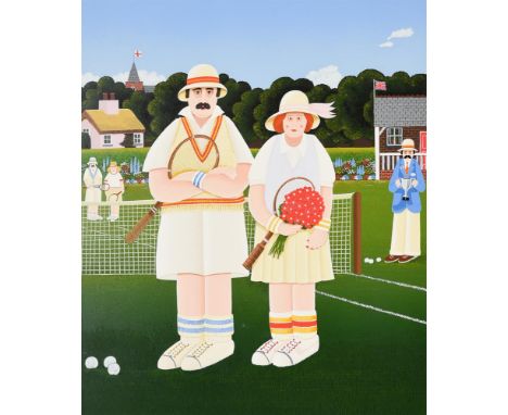 
	
		λ&nbsp;PETER HEARD (BRITISH B. 1939)
		MIXED DOUBLES
		Silkscreen
		Signed in pencil (lower right), inscribed as titled 