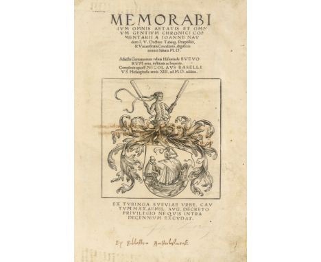 Nauclerus, Johann. Memorabilium omnis aetatis et omnium gentium chronici commentarii. Adiecta Germanorum rebus Historia de Su