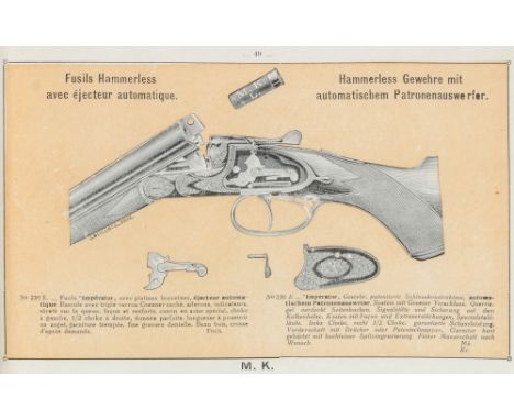 Technik - Waffen - - Knoll, Max. Unbetitelter Katalog des Lütticher Waffenfabrikanten Max Knoll. Durchgehend illustriert. Woh