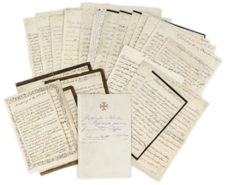 Wilhelmine Luise von Hessen Darmstadt, als russische Thronfolgerin Natalia Alexejewna. 25 eigenhändige Briefe mit Unterschrif