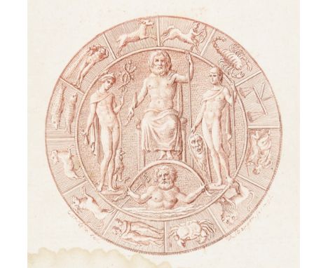 Moritz, Karl Philipp von. Mythologischer Almanach für Damen. Mit gestochenem Titel und 12 Kupfern in Rot-Braun (Asmus Jakob C