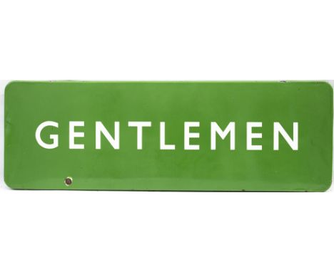 BR(S) FF enamel railway station sign GENTLEMEN. In very good condition with one minor face chip, measures 36in x 12in.