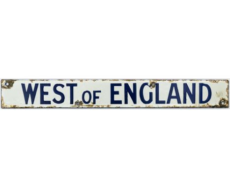 Southern Railway/ LB&amp;SCR enamel indicator board WEST OF ENGLAND from either the boards at Victoria or Brighton. In good c
