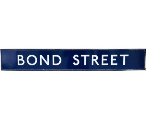 LT enamel target/bullseye centre panel BOND STREET. In excellent condition measures 42.25in x 6.25in. 