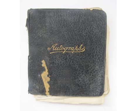 Autograph album&nbsp;of signed photographs and signatures, mainly 1940's bands&nbsp;