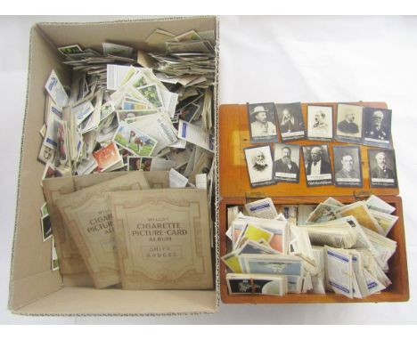 Quantity of cigarette and tea cards to include Churchman - 'Boxing Personalities', 'Kings of Speed', Ogden's photographs, man