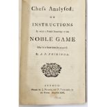 Philidor A.D. [Francois-Andre Danican Philidor] "Chess Analysed: or Instructions By which a
