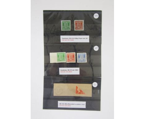 GB Stamps: KEVIII/KGVI mint &amp; used issues including those used in training and from Guernsey with 2d orange postage stamp