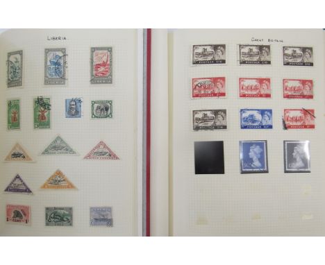 GB &amp; World stamps: Collection in 4 albums of A to Y countries, QV-QEII, mint and used, with definitives, commemoratives, 