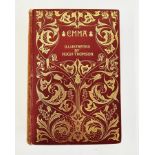 Austen, Jane "Emma", Macmillan & Co 1896, illustrated by Hugh Thomson, red cloth with gilt titles