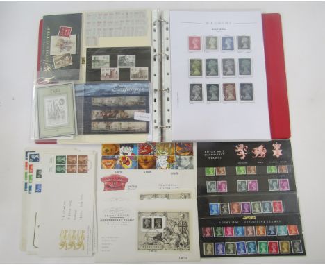 GB Stamps: Decimal face value of c&pound;300 in boxed collection in 2 quality sleeved SG purposed albums, a folder and stock-