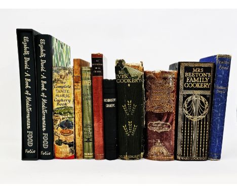 Folio Society - David, Elizabeth "A Book of Mediterranean Food", two copies, one within its slip case Three editions of "Mrs 