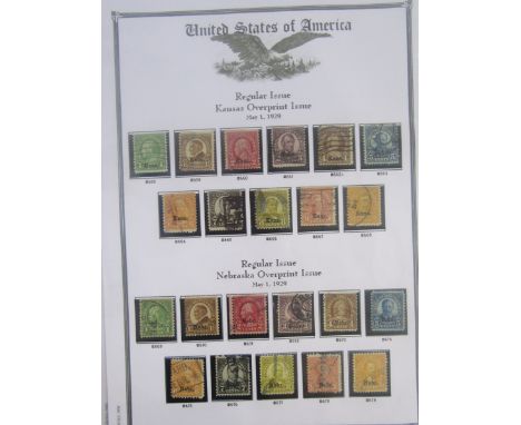 USA Stamps: Album and stock book of used definitives, commemoratives, postage due, air, parcel, special delivery and handling